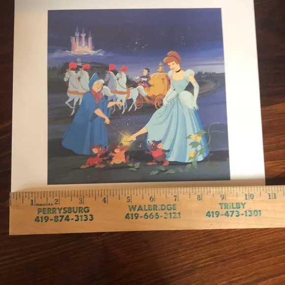 AT&T Rewards Art of Walt DisneySpecial Edition Cinderella Lithograph Print VTG